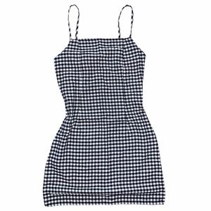 Gingham Black and White Print Bodycon Mini Dress